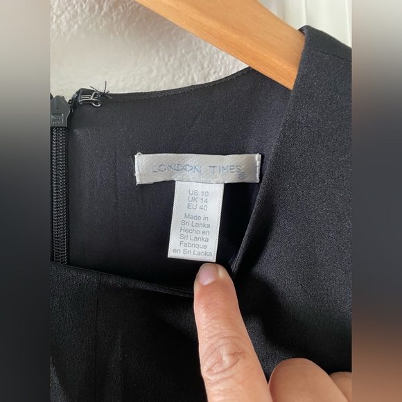 London Times women’s Side Tab Fit & Flare Dress - Picture 4 of 4